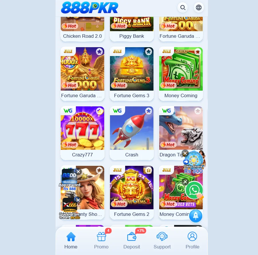 888pkr game